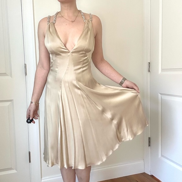 Designer Silk Cocktail Dress - Picture 4 of 14